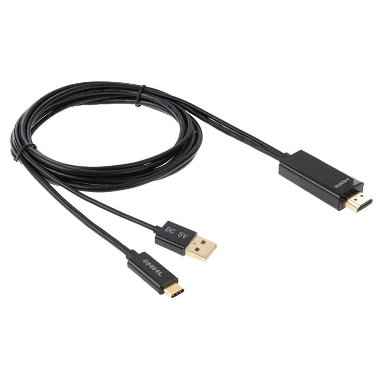 2m USB-C / Type-C 3.1 Male to HDMI Male Data Cable, For Galaxy S9 & S9 + & S8 & S8 + & Note 8 / HTC 10 / Huawei Mate 10 & Mate 10 Pro & P20 & P20 Pro / MacBook 12 inch / MacBook Pro