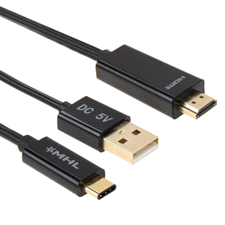 2m USB-C / Type-C 3.1 Male to HDMI Male Data Cable, For Galaxy S9 & S9 + & S8 & S8 + & Note 8 / HTC 10 / Huawei Mate 10 & Mate 10 Pro & P20 & P20 Pro / MacBook 12 inch / MacBook Pro