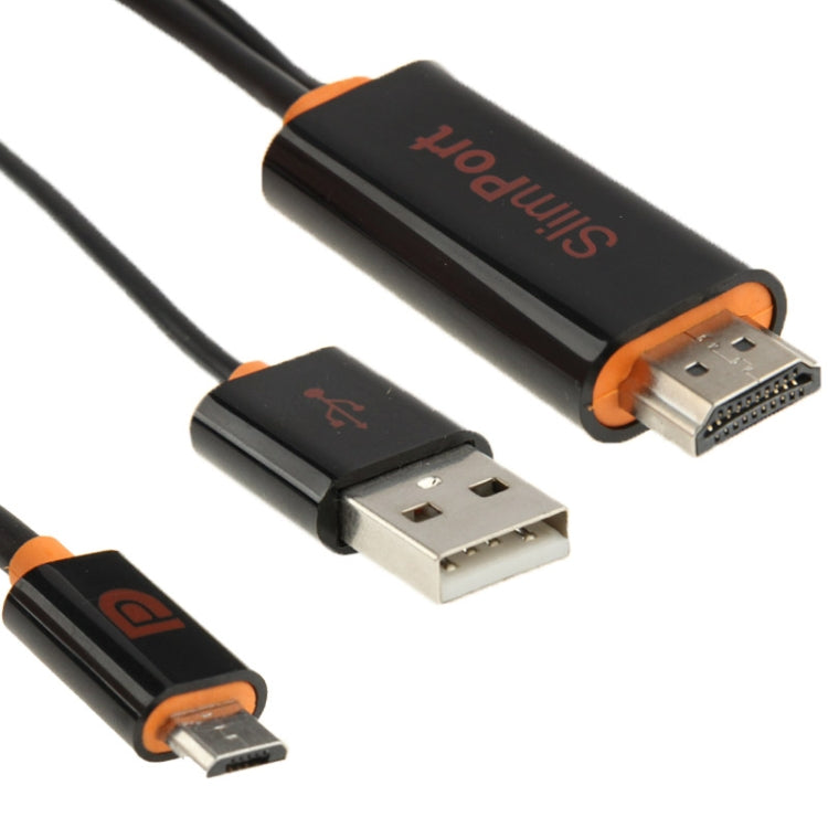 2m Micro USB Slim Port to HDMI AdapterSupport HD TV 1080 & 3D Output, For LG Google Nexus 4 / LG G2 / Fujitsu