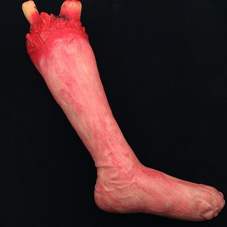 55cm Halloween Horror Props April Fool Day Party Prop Body Parts Decoration Long Bloody Foot