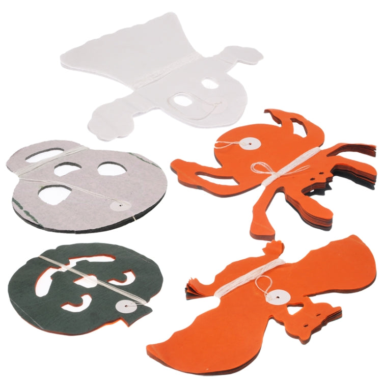 5 PCS Halloween Decorative Props Spider + Skeleton + Bat + Pumpkin + Ghost Garland Brace