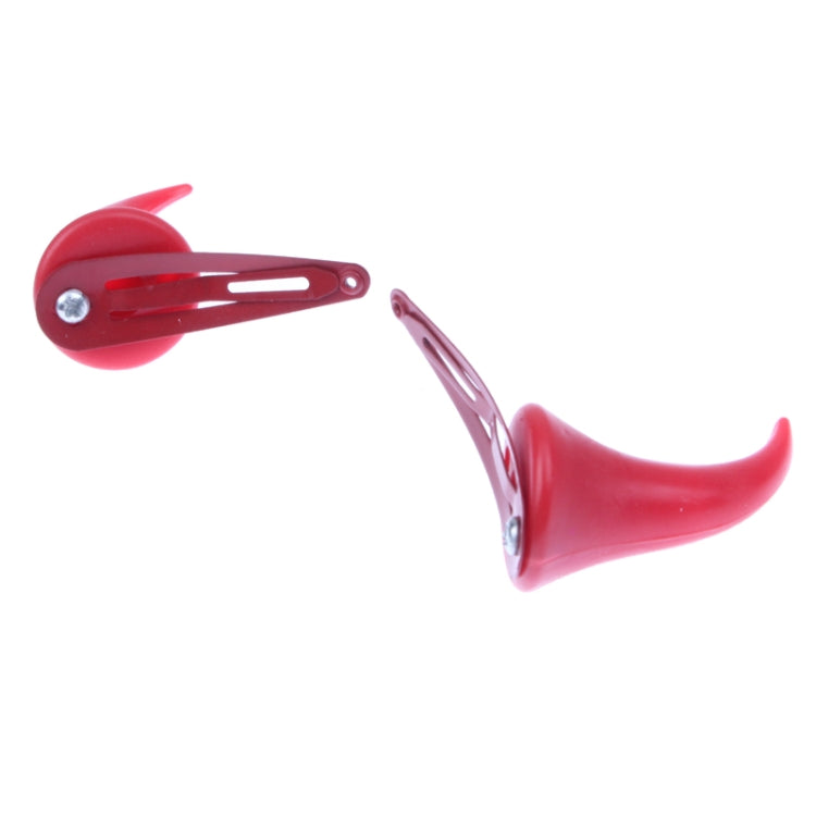 A Pair of Clip-on Devil Horn Hairpin(Red)