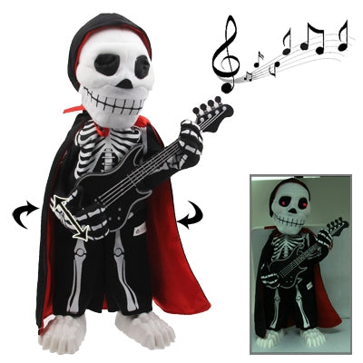 Ghost Style Halloween Electric Toys With Guitar / Halloween Supplies(Black)