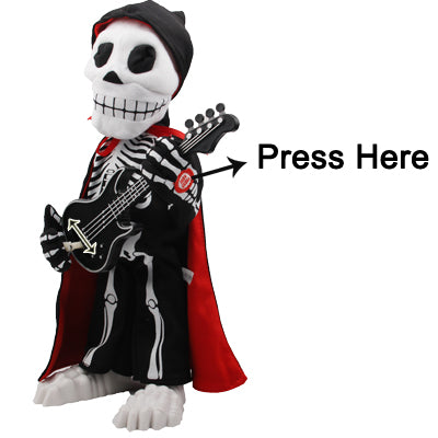 Ghost Style Halloween Electric Toys With Guitar / Halloween Supplies(Black)