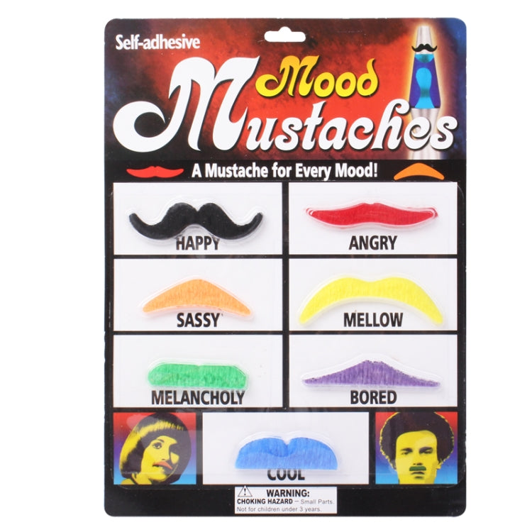 Funny Self-adhesive Lint Fiber Mood Mustaches Set