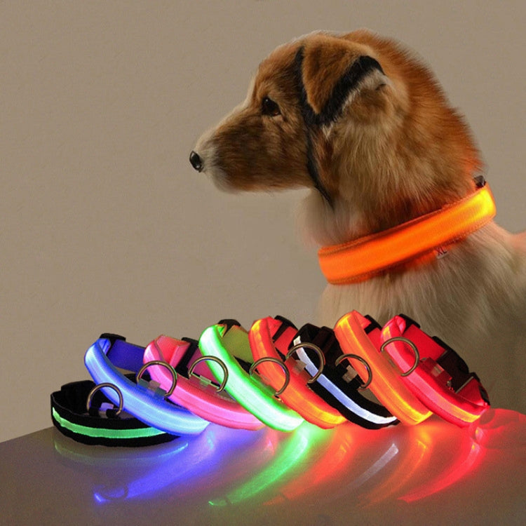 Adjustable 3-Mode LED Flashing Dog Collar (Random Color Delivery)
