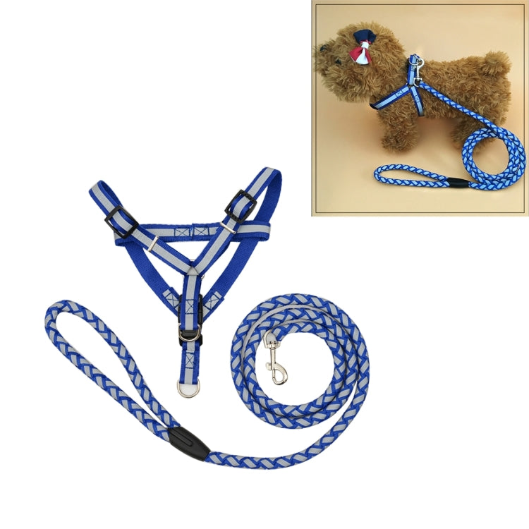 Durable Harness Lead Leash Traction Rope Dog Safety Rope Chain with Reflective Stripe, Size: 120cm(L) x 1.5cm(D), Random Color Delivery