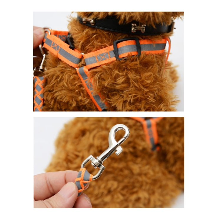 Durable Harness Lead Leash Traction Rope Dog Safety Rope Chain with Reflective Stripe, Size: 120cm(L) x 2.0cm(D), Random Color Delivery