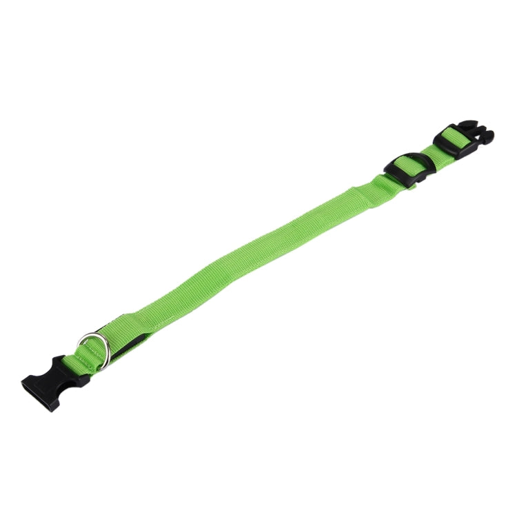 Adjustable 3-Mode LED Flashing Dog Collar, Size: L(Green)