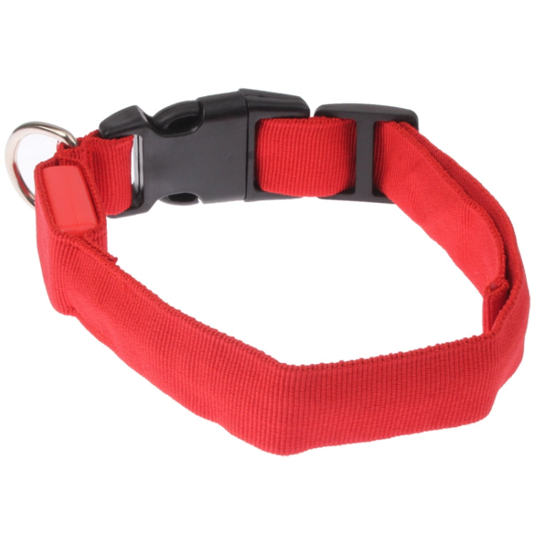 Adjustable 3-Mode LED Flashing Dog Collar, Size: L(Red)