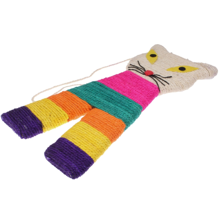 Attractive Sisal Fibre Cat Shaped Toy with Strap for Cat Pet