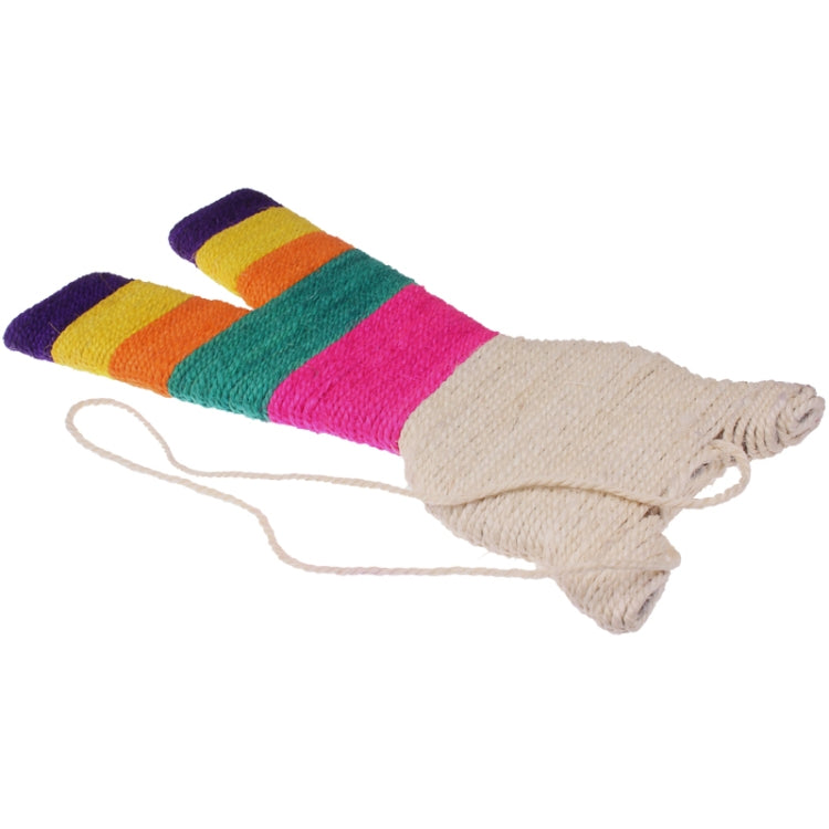 Attractive Sisal Fibre Cat Shaped Toy with Strap for Cat Pet