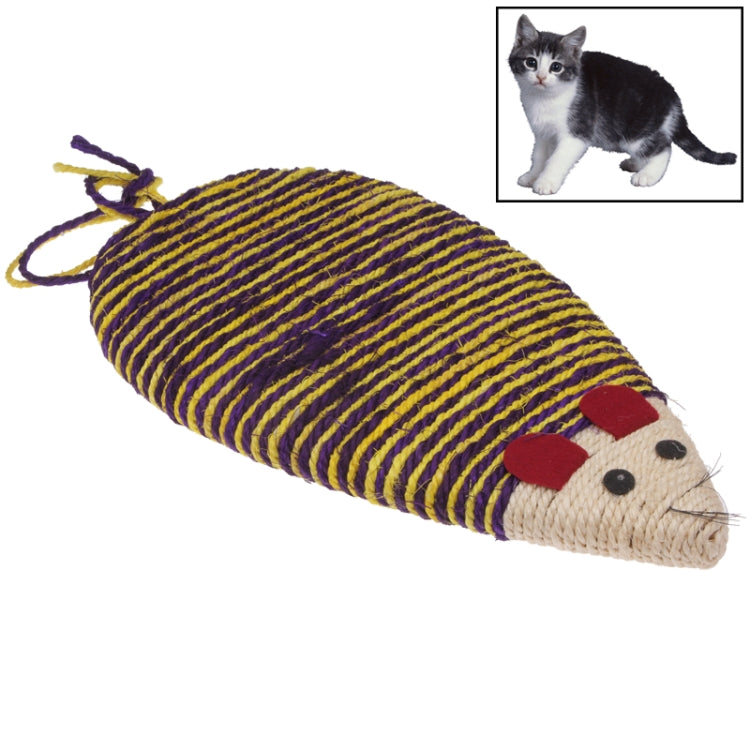Attractive Sisal Fibre Mouse Shaped Toy with Strap for Cat Pet