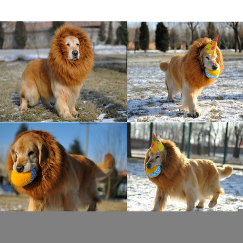 Large Pet Dog Cat Lion Wigs Mane Hair Festival Party Fancy Dress Clothes Costume