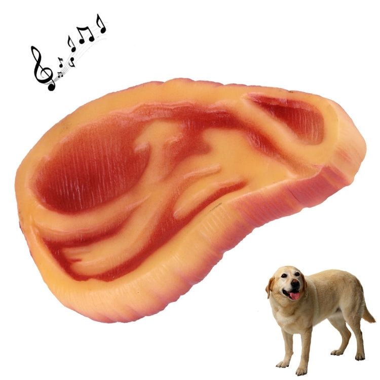 Streaky Pork Shape Plastic Pet Toys with Whistle for Dogs / Cats(Orange)