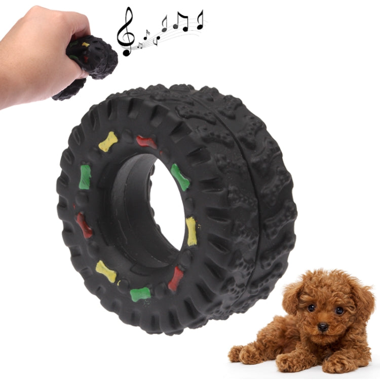 Tire Shape Plastic Pet Toys with Whistle for Dogs / Cats