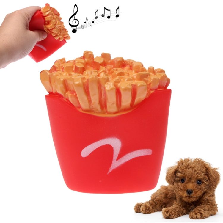 French Fries Shape Plastic Pet Toys with Whistle for Dogs / Cats(Red)