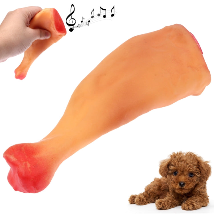 Drumstick Shape Plastic Pet Toys with Whistle for Dogs / Cats