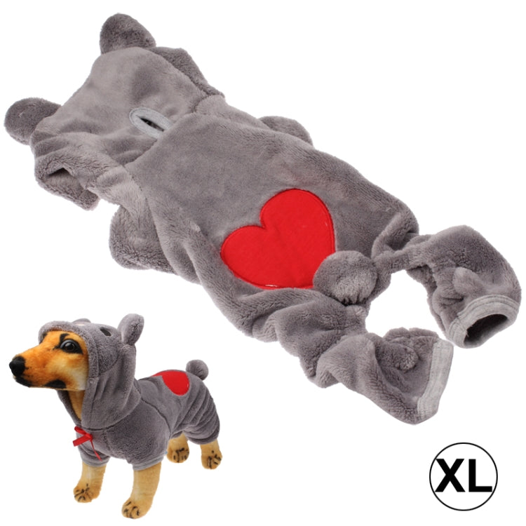 Lovely Bear Style Dog Plush Coat Autumn / Winter Clothes, Size: