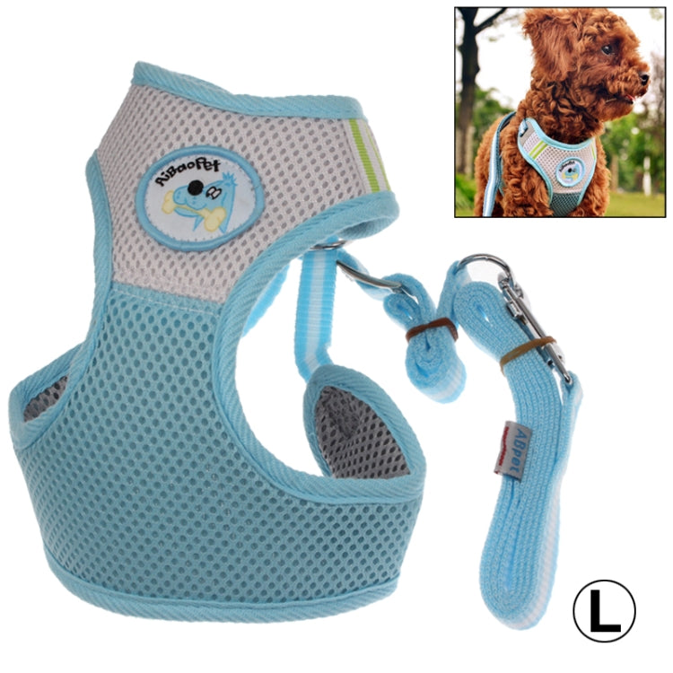 Mesh Breathable Pet Chest Suspenders Dog Traction Rope, Size: L