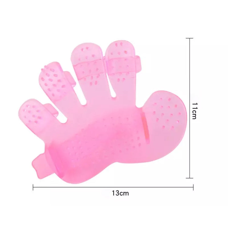 TPU Palm-shaped Pet Bath Massage Brush(Pink)