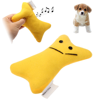Pet Dog Smiling Face Bones Plush Toys