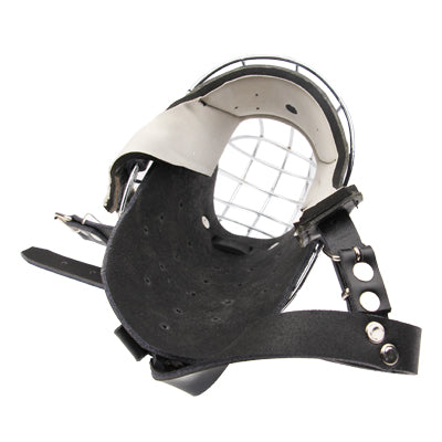 Steel Cage Style Dog Basket Wire Muzzle Protective Snout Cover with Leather Strap for Shepherd Dog(Black)