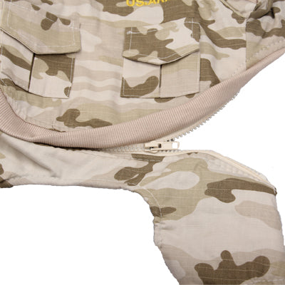 Winter Camouflage Style Coat for Dogs with Zipper ( Size: M)