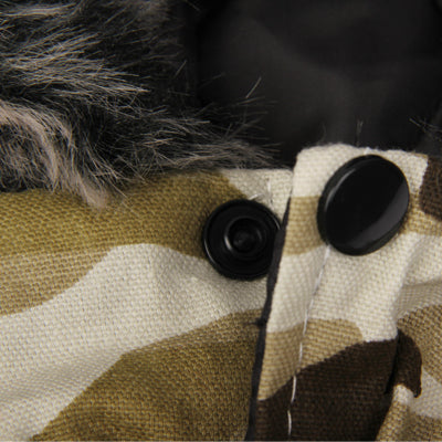 Winter Camouflage Style Coat for Dogs with Zipper