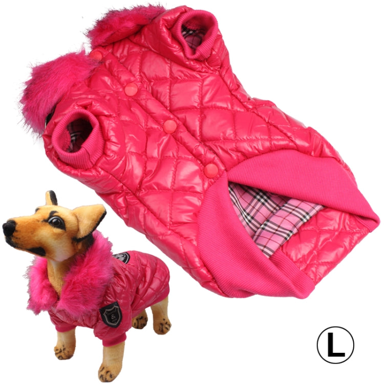 Lovely Magenta Cotton Dog Coat Autumn / Winter Clothes
