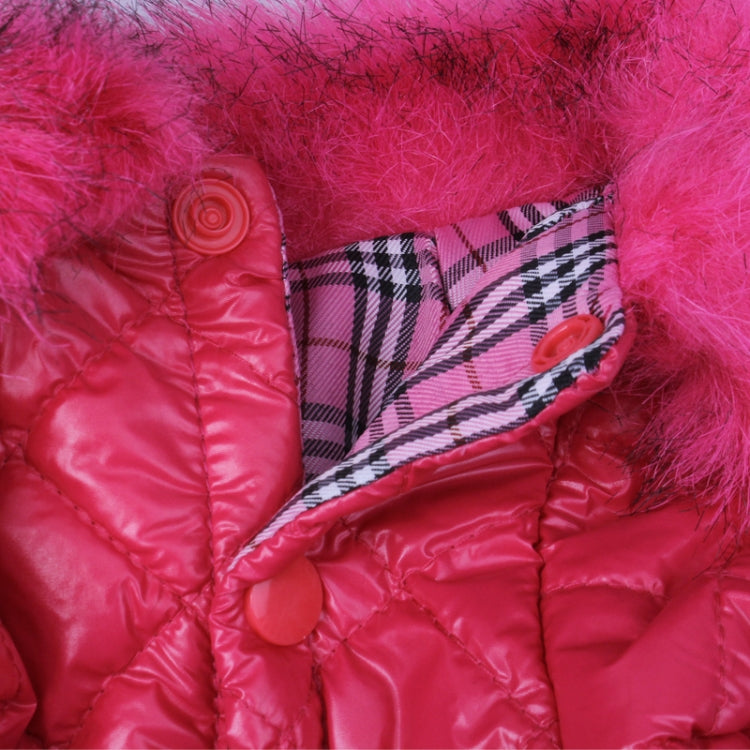 Lovely Magenta Cotton Dog Coat Autumn / Winter Clothes