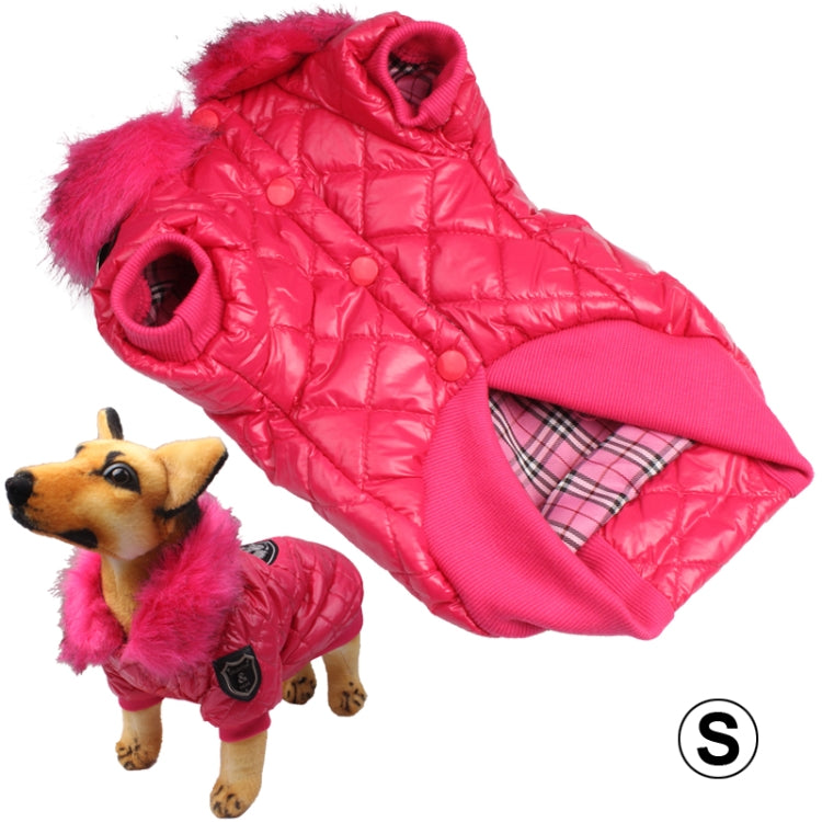 Lovely Magenta Cotton Dog Coat Autumn / Winter Clothes