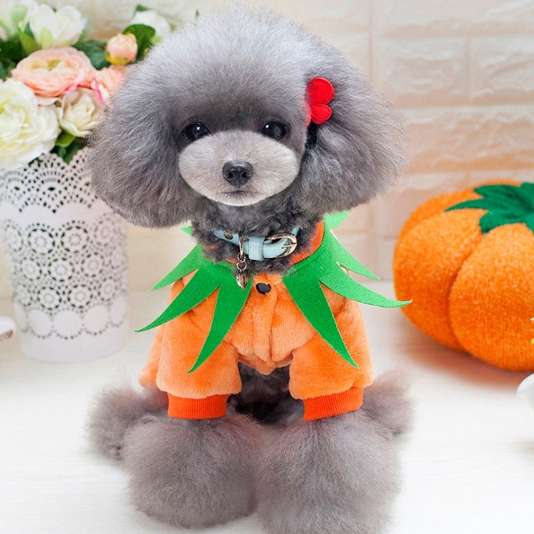 Orange Pumpkin Jack Pet Dog Halloween Costume, Size: M, Chest: 37cm, Back Length: 25cm