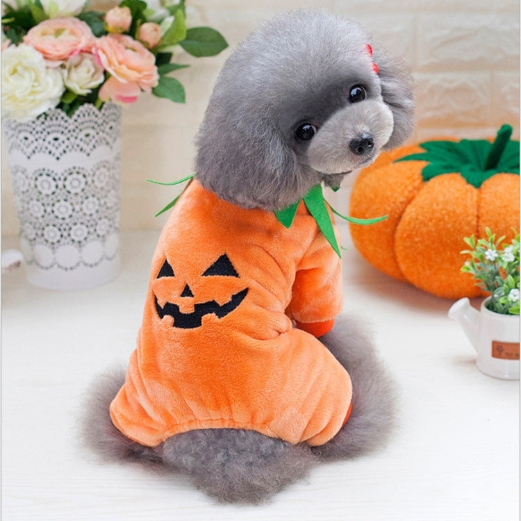 Orange Pumpkin Jack Pet Dog Halloween Costume, Size: XL, Chest: 47cm, Back Length: 35cm