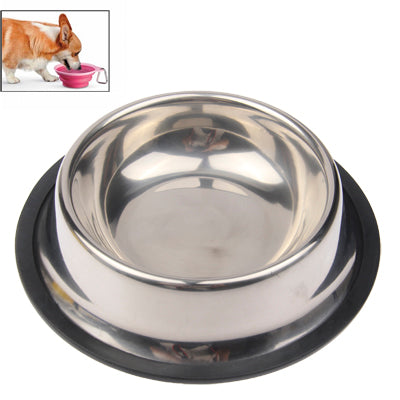 Metal Dog Cat Pet Bowl Stainless Steel Food Dish Skidproof,Small Size