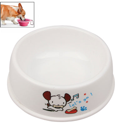 High-quality Environmental Friendly PP Plastic Dog Bowl Pet Water Feed Bowl, Random Pattern Delivery(White)