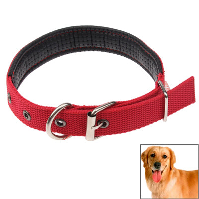 Foam Cotton Pet Collars Pet Neck Strap Dog Neckband Cats Dogs Collars,2.5x55cm (Red)