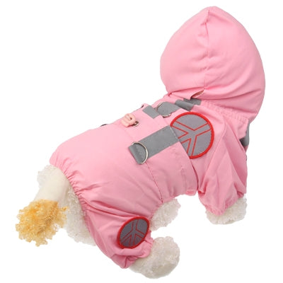 Stylish Hoodie Meshy Winter Warm Cloak Leisure Clothes Apparel for Puppy Dog Pet (Size: L)(Pink)