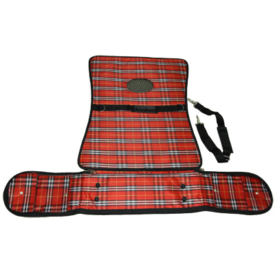 Grid Pattern Travel Totes Dog Carrier Bags, Size: 48 x 22 x 29cm(Red)