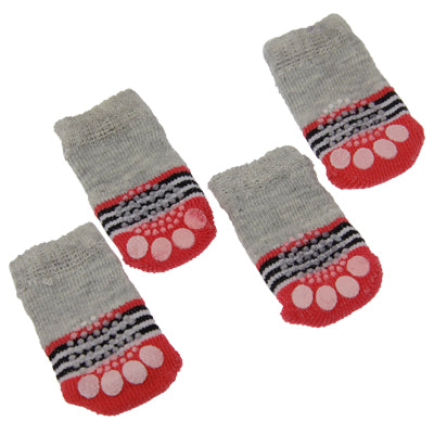 Cute Bear Pattern Pet Socks,Size:25x60mm(Magenta)