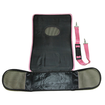 Grid Pattern Travel Totes Dog Carrier Bags, Small Size: 34 x 19 x 27cm(Pink)