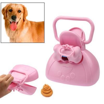 Pet Plastic Pooper Scoopers, Clip Implement, Pick Up Box(Pink)