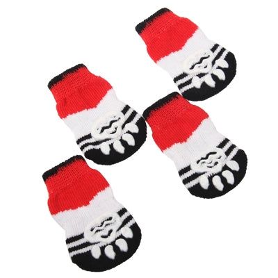 Cute Panda Pattern Cotton Non-slip Pet Socks, Size: S, Random Color Delivery