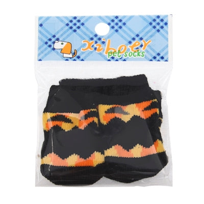 Cotton Non-slip Pet Socks,Size: L(Black)