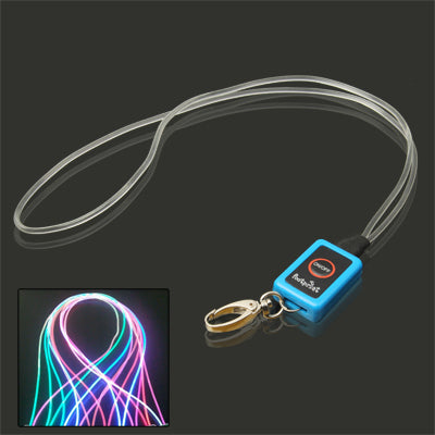 Optical Fiber 3-Mode Luminous Pet Decoration Necklace Strap