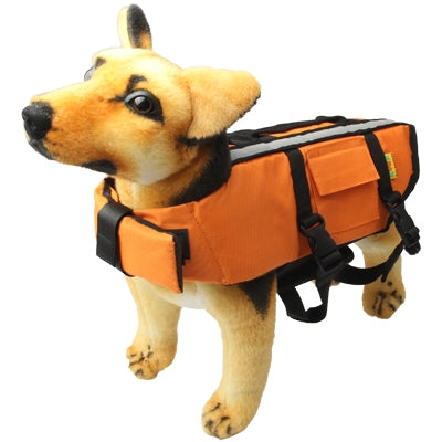 Pet Saver Dog Life Vest Jacket for Swimming Boating Surfing, Size: L(Orange)