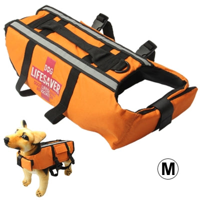 Pet Saver Dog Life Vest Jacket for Swimming Boating Surfing, Size: M(Orange)