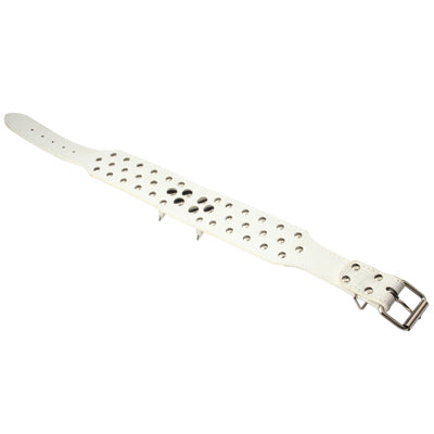 Adjustable Pet Dog PU Leather Rivet Spiked Studded Collar Buckle Neck Strap