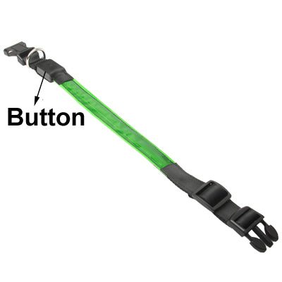 Durable Dog Collar Pets Neck Strap Pet Supplies with Flashing Light, Size: M