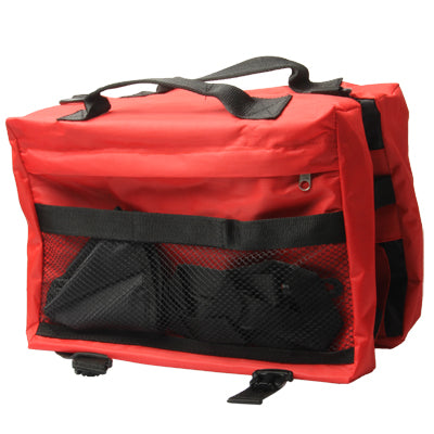 Fashionable Outward Pet Backpack Saddle Bag Dog Carrier Bag Shoulder Bag Knapsack with Water Bowl(Red)